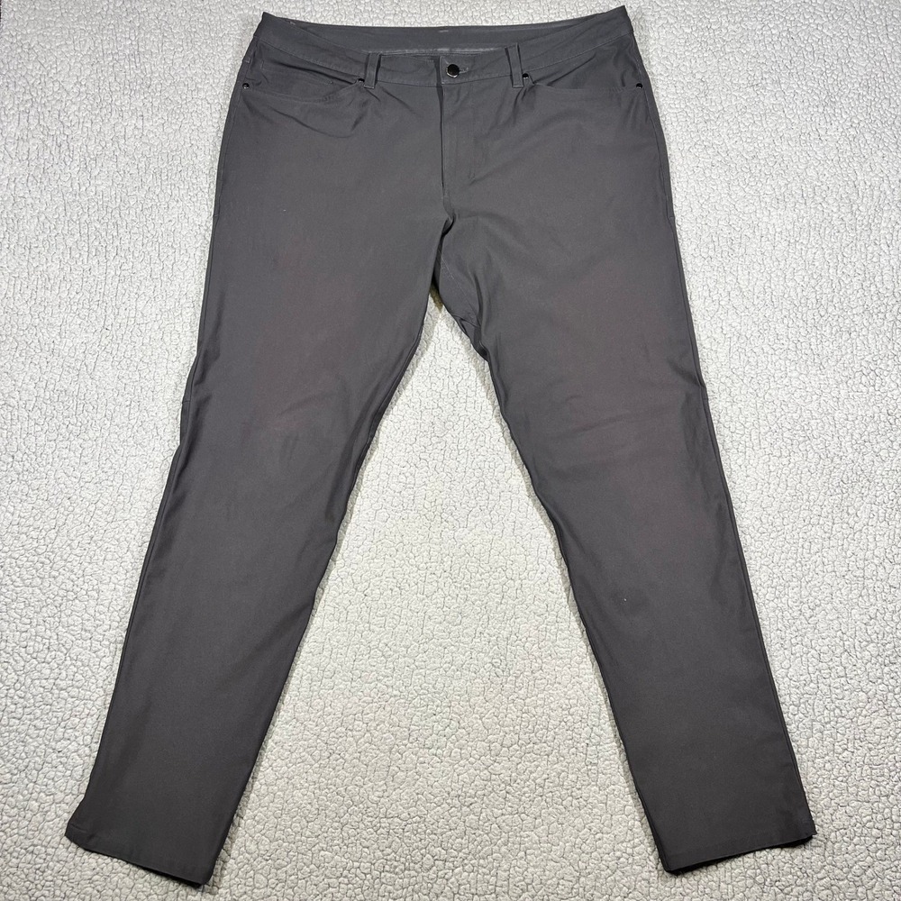 Lululemon Commission Pant Slim Mens 36 Black ABC Technical Trousers 30 Inseam